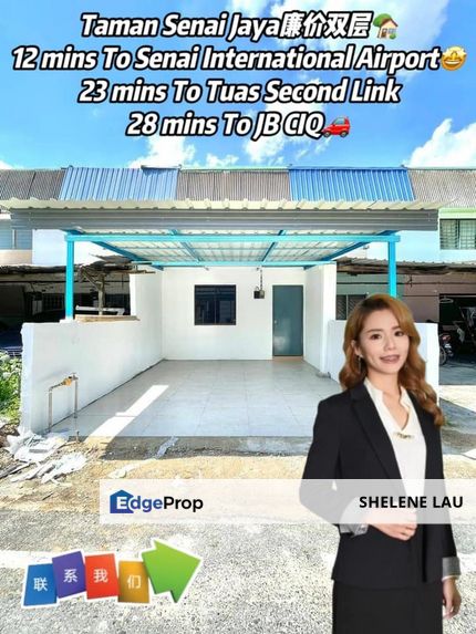Taman Senai Jaya Double Storey Low Cost For Sale, Johor, Senai