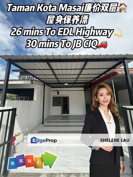 Taman Kota Masai Double Storey Low Cost For Sale, Johor, Pasir Gudang