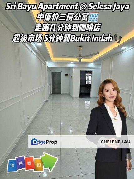 Bandar Selesa Jaya Medium Low Cost Apartment For Sale, Johor, Skudai