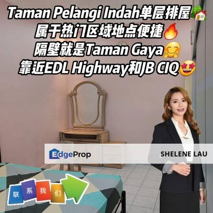 Taman Pelangi Indah Single Storey Terrace For Sale, Johor, Ulu Tiram