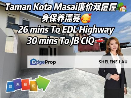 Kota Masai Double Storey Low Cost For SALE, Johor, Pasir Gudang