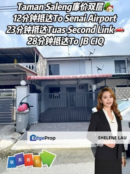 Taman Saleng Double Storey Low Cost For SALE, Johor, Senai
