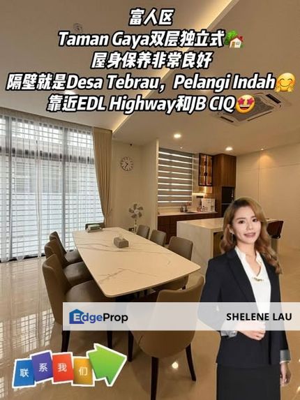 Taman Gaya Double Storey Semi D For Sale, Johor, Ulu Tiram