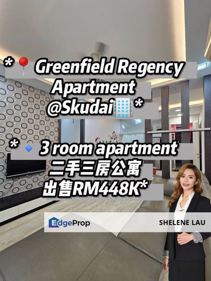 Full loan greenfield apartment for sale, near tuas ciq bukit indah sutera skudai horizon hills nusa idaman nusa bestari tun aminah tampoi, Johor, Tampoi