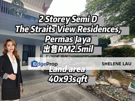 Straits View residences permas Jaya semi d for sale, Near jb town ciq senibong cove senibong villa megah ria rinting sentosa pelangi abad, Johor, Permas Jaya/Senibong