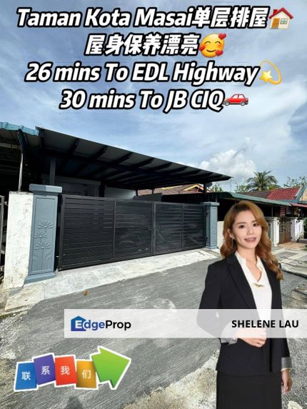 Taman Kota Masai Single Storey Terrace For SALE, Johor, Pasir Gudang