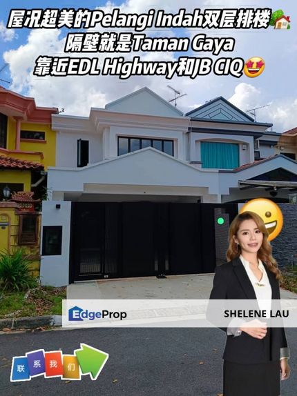 Taman Pelangi Indah Double Storey Terrace For Sale, Johor, Ulu Tiram