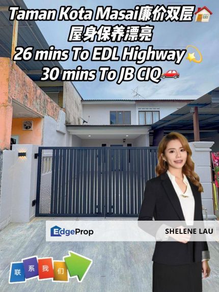 Kota Masai Double Storey Low Cost For SALE, Johor, Pasir Gudang