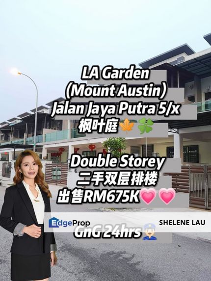 LA Garden double storey for sale, near ciq edl mount austin crest jp perdana setia indah eco cascadia eco palladium seri austin dato onn, Johor, Johor Bahru