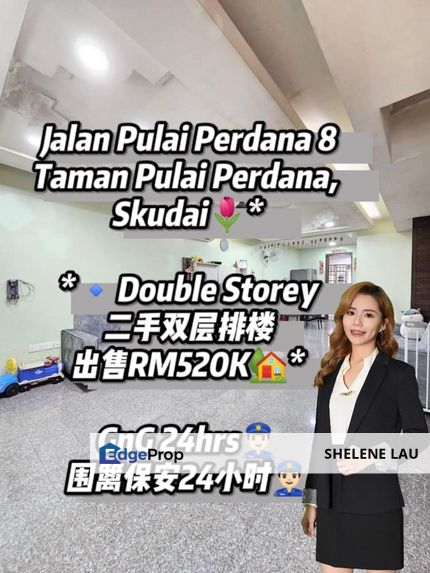  Pulai perdana double storey for sale, Near tuas sri pulai perdana kangkar pulai taman teratai pulai jaya pulai indah sutera mutiara rini bukit indah, Johor, Skudai