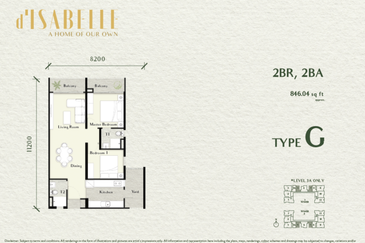 2 bedrooms at D'Isabelle at Dogan Batu Kawa open for booking