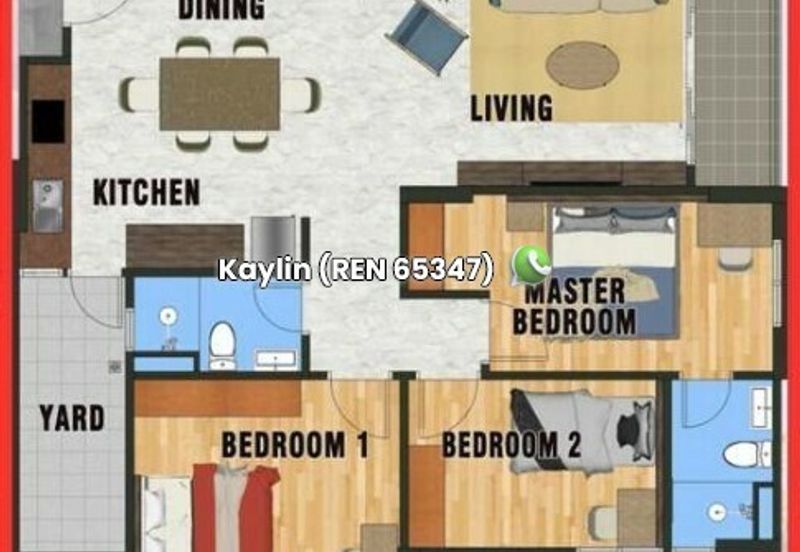 3 bedrooms Sri Pertiwi Aurora Square at Moyan Kuching for book