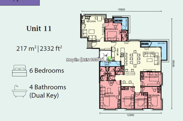 6 bedrooms unit (Dual Key) at Spring Field Residence at Seng Goon open for booking