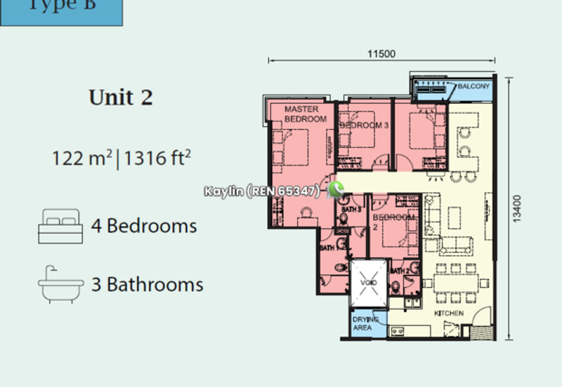 4 bedrooms unit at Spring Field Residence at Seng Goon open for booking