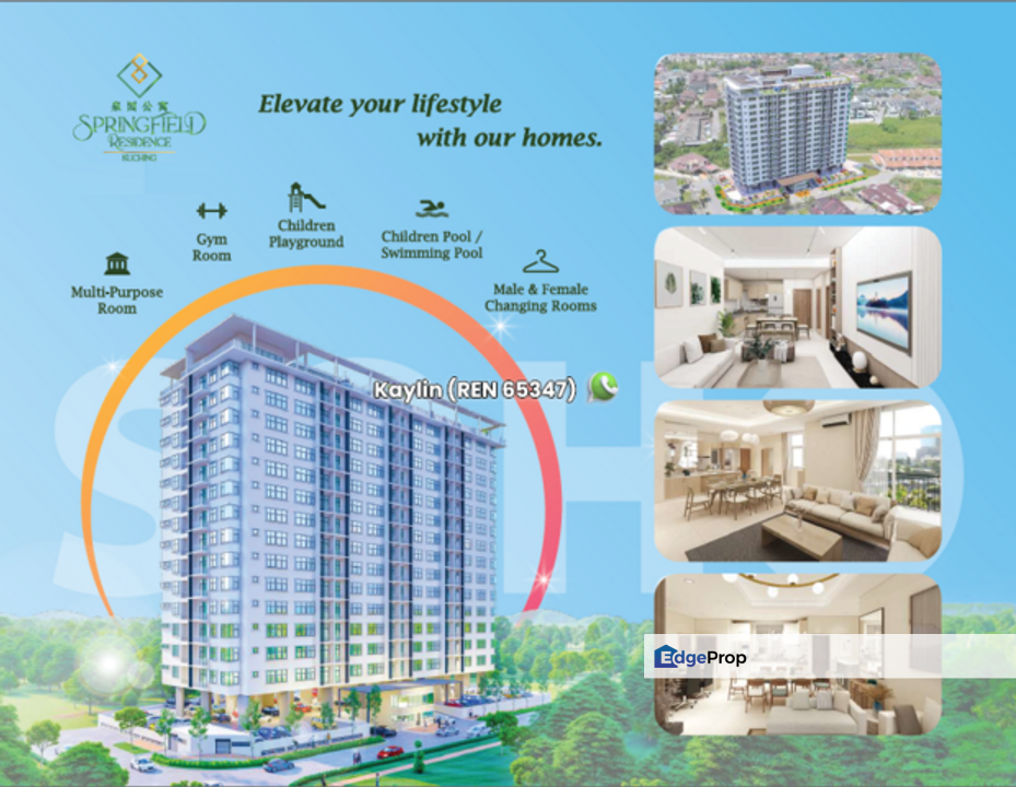 4 bedrooms unit at Spring Field Residence at Seng Goon open for booking, Sarawak, Kuching