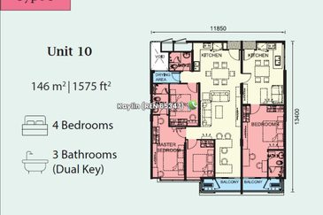 4 bedrooms unit (Dual Key) at Spring Field Residence at Seng Goon open for booking