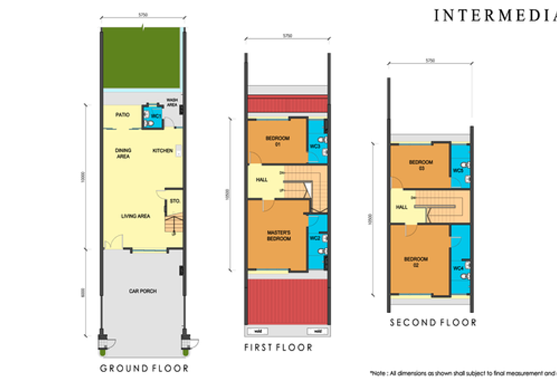 Brand New 3 Storey intermediate at Aurora Height Moyan for Sale