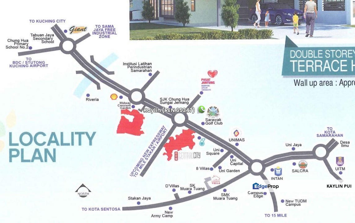 City Garden Phase 11 Double Storey Terrace open for booking, Sarawak, Kota Samarahan