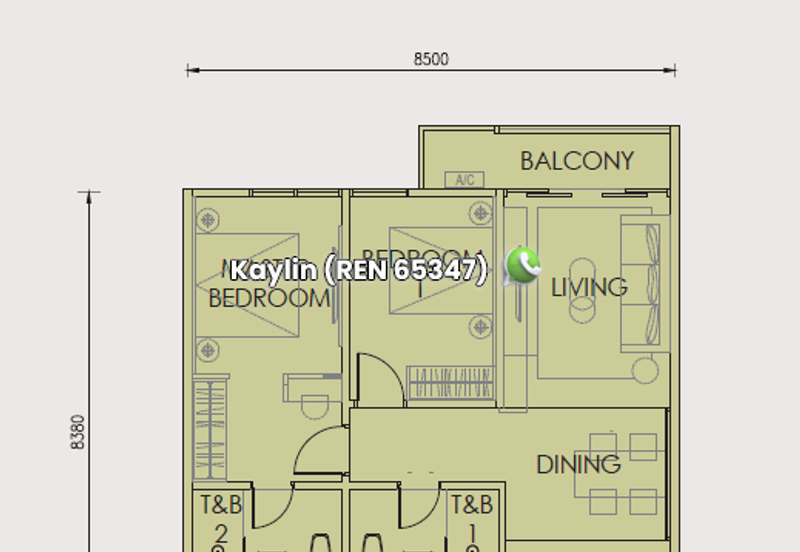 The Rise Residence Highest Floor 2 bedrooms for sale