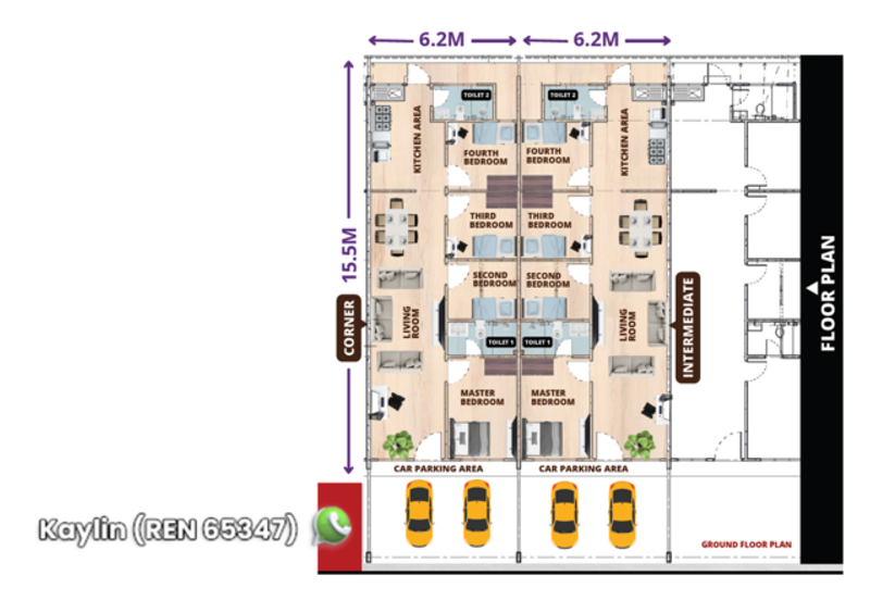 Single Storey Terrace at Taman Harmoni Rose, Miri open for booking