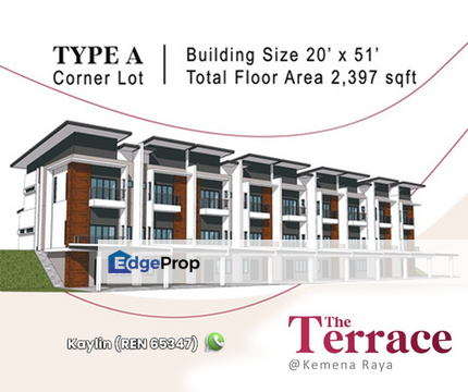 Double Storey Terrace House with Sub-Basement at The Terrace @ Kemena Raya, Bintulu open for booking, , 