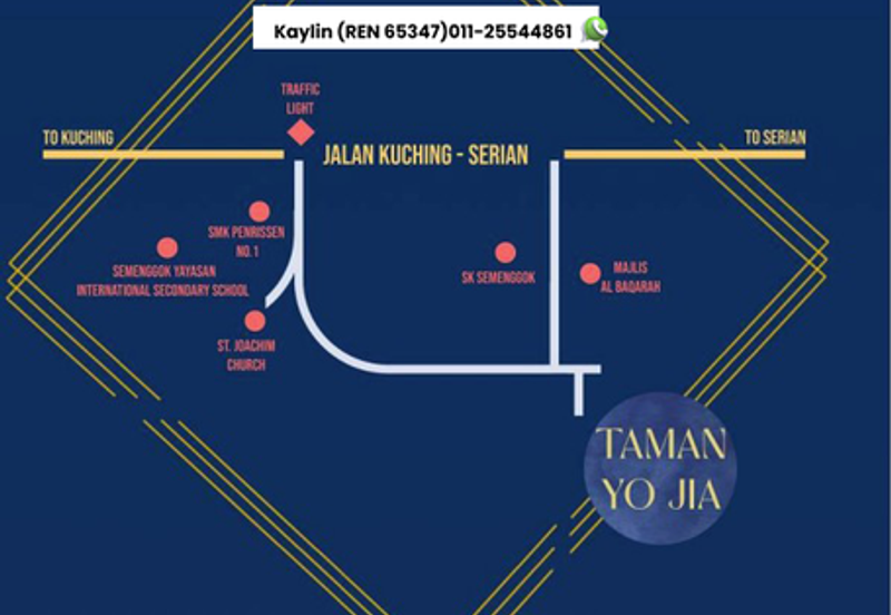 Double Storey Terrace at Taman Yo Jia, 12th Mile Kuching for sale