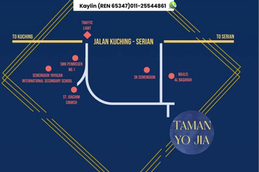 Double Storey Semi-Detached at Taman Yo Jia, 12th Mile Kuching for sale