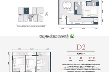3 bedrooms at SkyVilla Condominium open for booking
