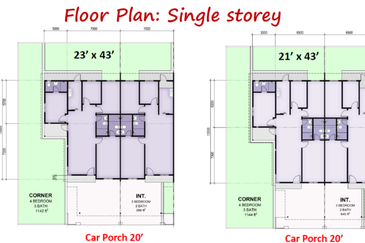 Single Storey Terrace Corner Taman Sri Tuang for sale. Last phase last unit