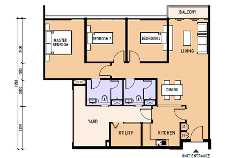 Spacious Serviced Apartments 3 bedrooms at DTRA Residences @ DestinyLand Open for Booking