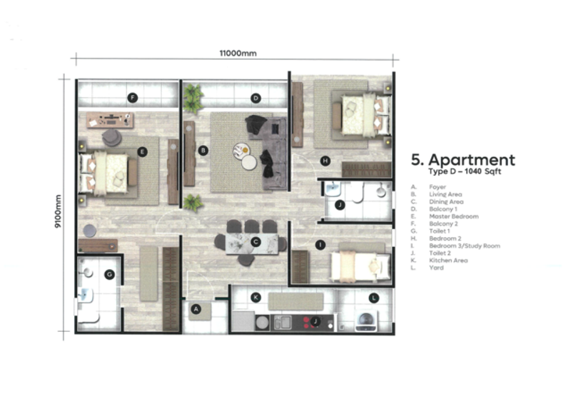3 bedrooms condo at Jade Residence at Stapok open for booking
