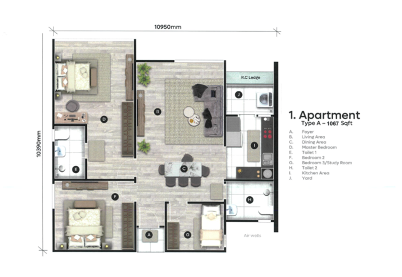 3 bedrooms condo at Jade Residence at Stapok open for booking
