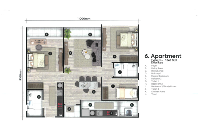 3 bedrooms condo at Jade Residence at Stapok open for booking