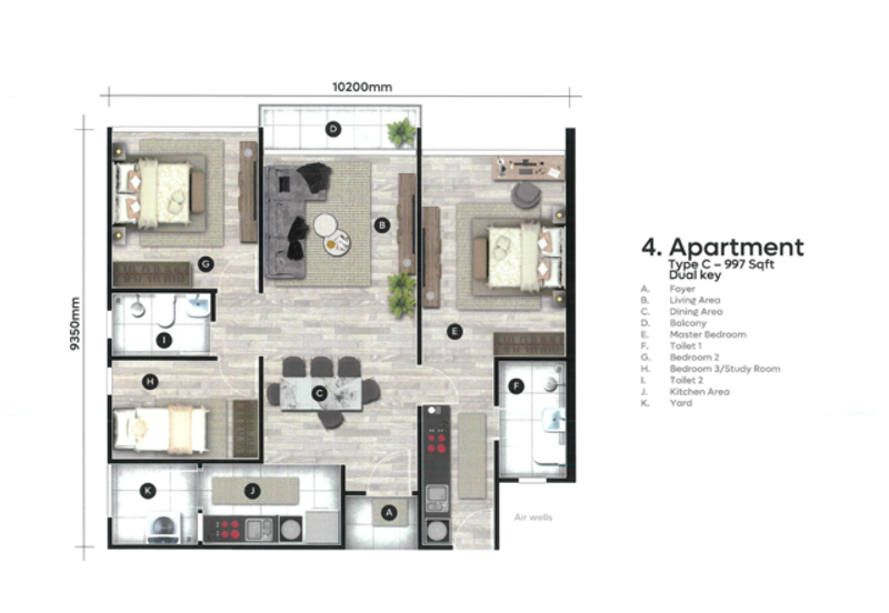 3 bedrooms condo at Jade Residence at Stapok open for booking