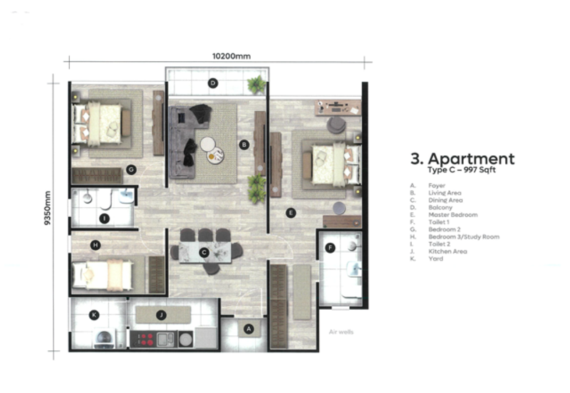 3 bedrooms condo at Jade Residence at Stapok open for booking