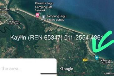 Lundu land near beach for sale