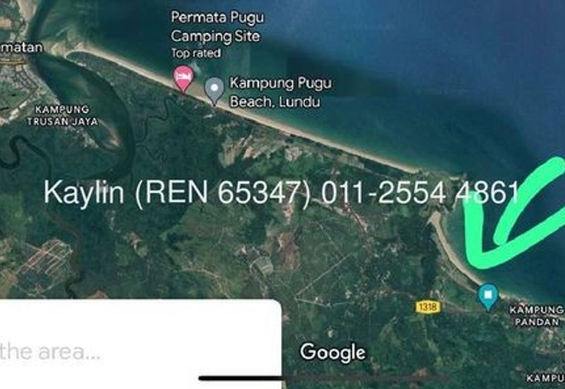 Lundu land near beach for sale