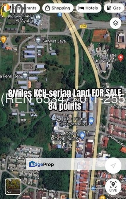 8th Mile Kuching Land for Sale, Sarawak, Kuching
