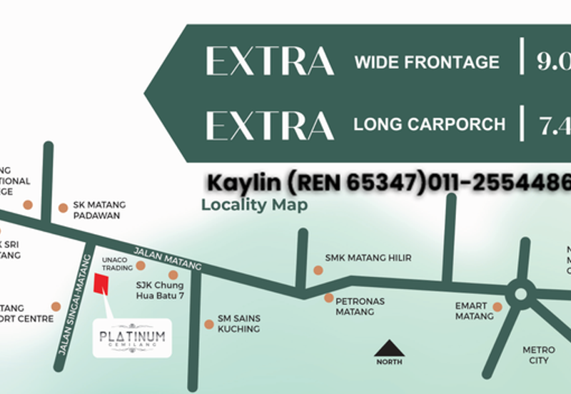 Single Storey Terrace at Matang 8th Mile (Platinum Gemilang) for sale