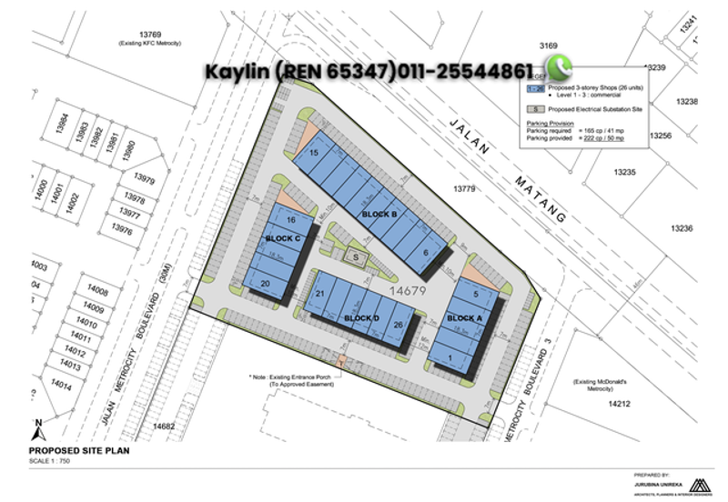 3-storey shoplot at Metrocity Matang for sale