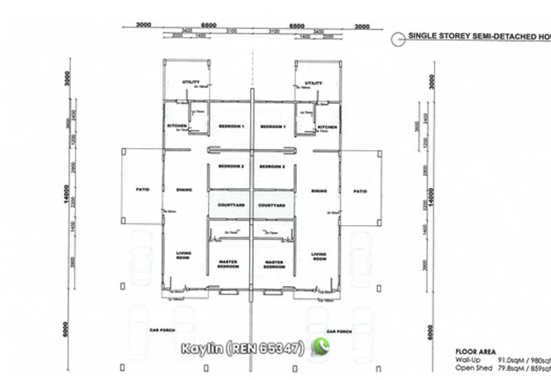 Single Storey Semi-Detached at Taman Ilman open for booking