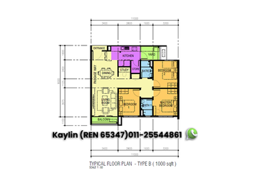3 bedrooms unit for Ike Village Phase 3 - Perumahan Penjawat Awam Malaysia (PPAM) open for booking