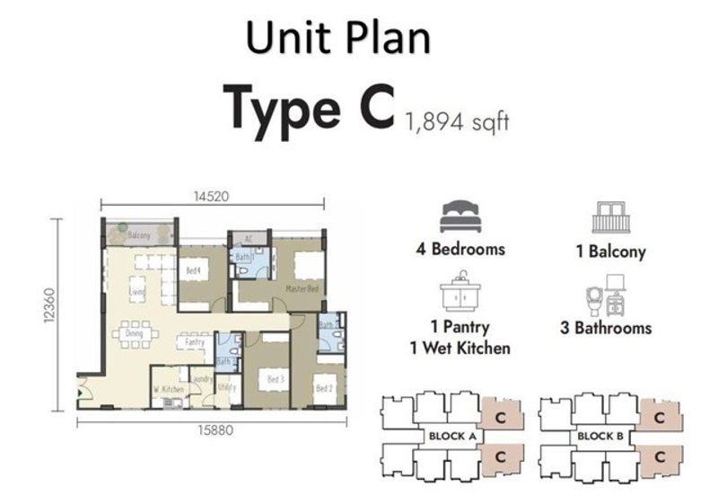 Oakland Condominium at Stapok Kuching for sale