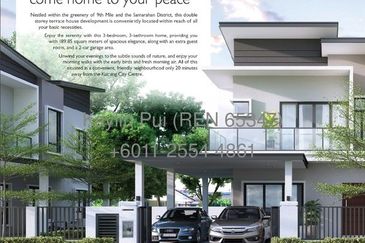 Lotus Residence Double Storey Terrace at 9th Mile Padawan for ale