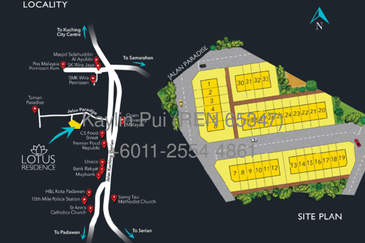 Lotus Residence Double Storey Terrace at 9th Mile Padawan for ale