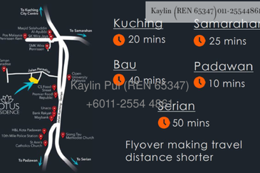 Lotus Residence Double Storey Terrace at 9th Mile Padawan for ale