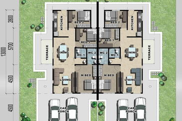 Single Storey Semi-Detached house at Petra Vistana Larimar is now open for booking