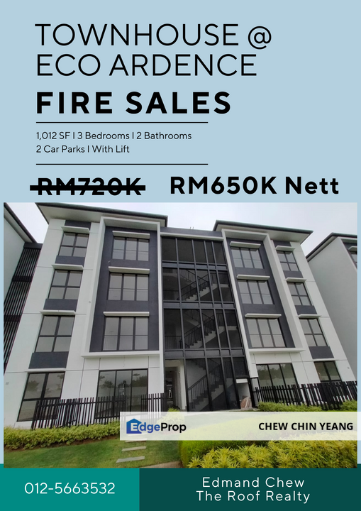 Nara Courtyard Home @ Eco Ardence Setia Alam for Sale (FIRE SALES!), Selangor, Shah Alam