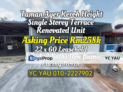 Renovated Single Storey Terrace Ayer Keroh Height , Melaka, Ayer Keroh