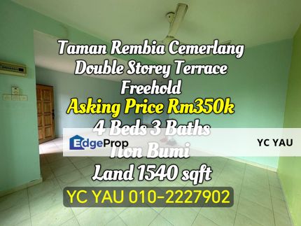 Taman Rembia Cemerlang Double Storey Terrace , Melaka, 